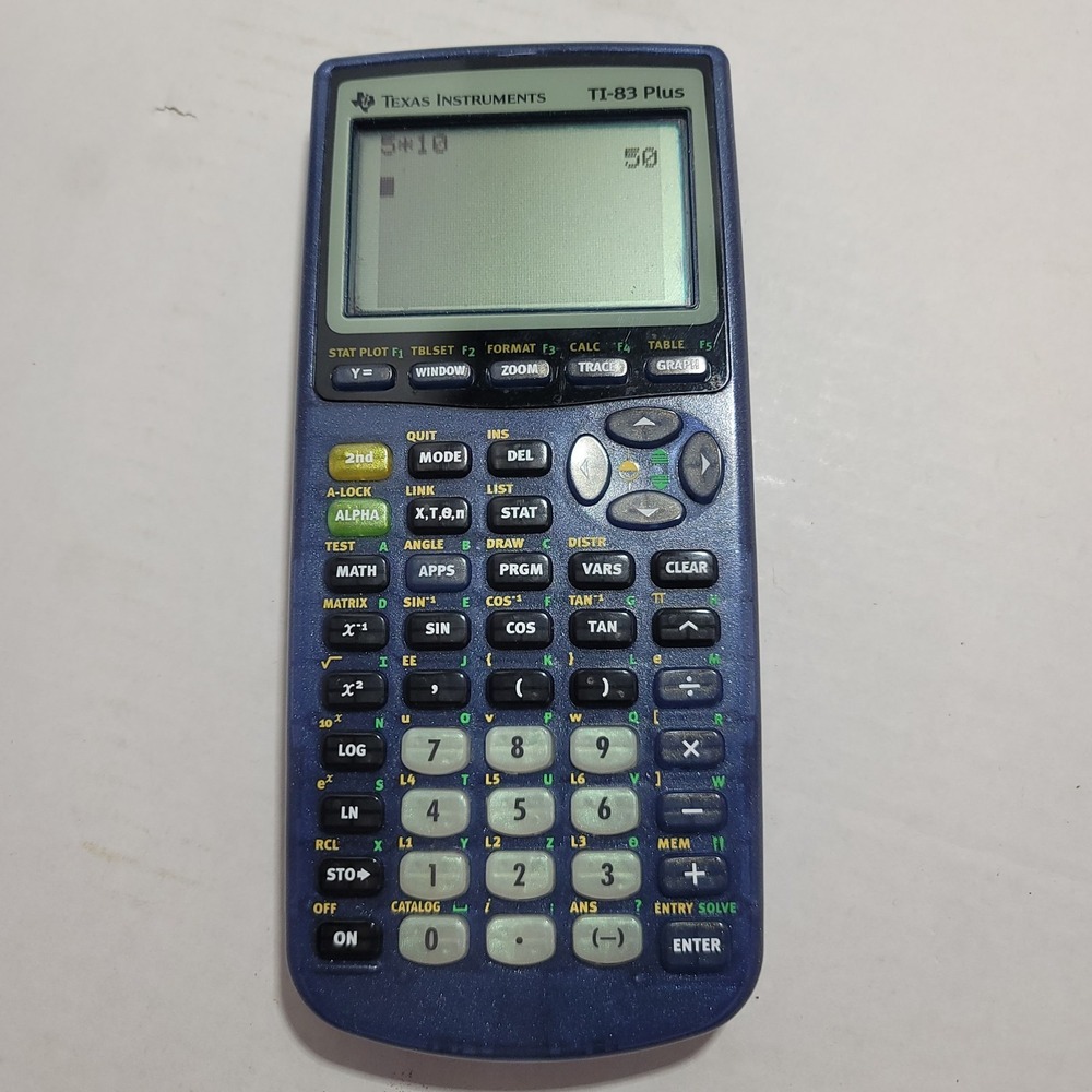 TI-83 Plus Graphing Calculator Tested Working with Cover and New Batterie - Picture 1 of 6